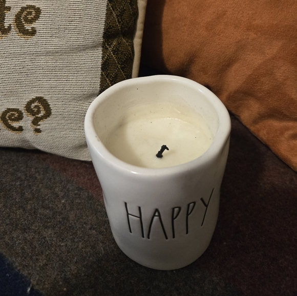 Rae Dunn Happy Citrus Candle Lit Once - Picture 2 of 5